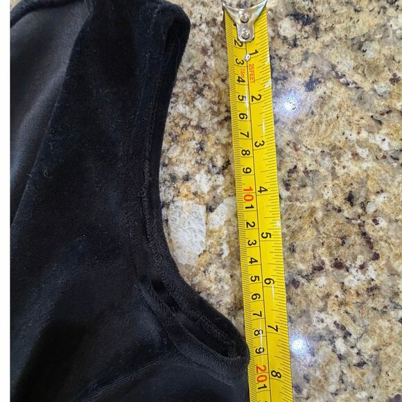 Vintage Roaring 20's Flapper Great Gatsby Black Velvet Gold Dress SZ XS Cosplay - Picture 12 of 16